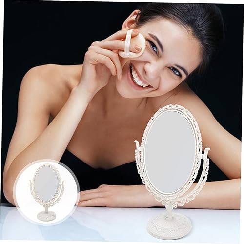 Miniatura 6 de Beavorty Espejo de vanidad Espejo de maquillaje femenino vintage Espejo de maquillaje para el hogar Espejo de escritorio Espejo de mesa para el