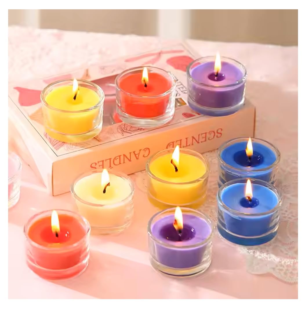 SPHINX Scented Candles Gift Pack,6 Glass Votive Wax Candles Gift Box for Home Decor,Diwali,Christmas,Pooja,Housewarming,Corporate Gifting,Return Gifts,Festival Decoration- (Assorted)