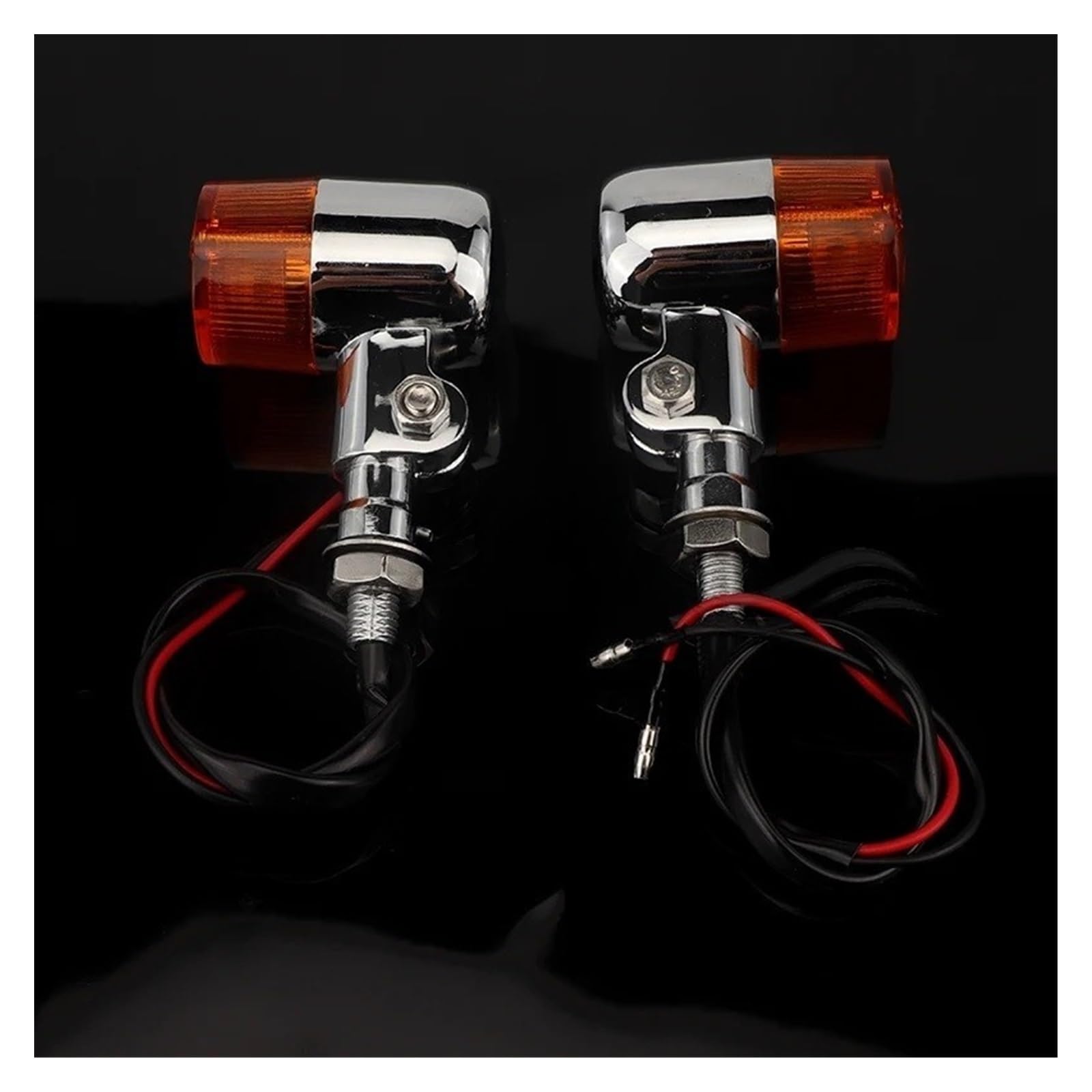 Luci Direzione Moto 1 Paio 12 V Universale Nero Chromer Indicatore Di Direzione Per Moto Fuoristrada Parti Luminoso Lampeggiatore Luci Segnali