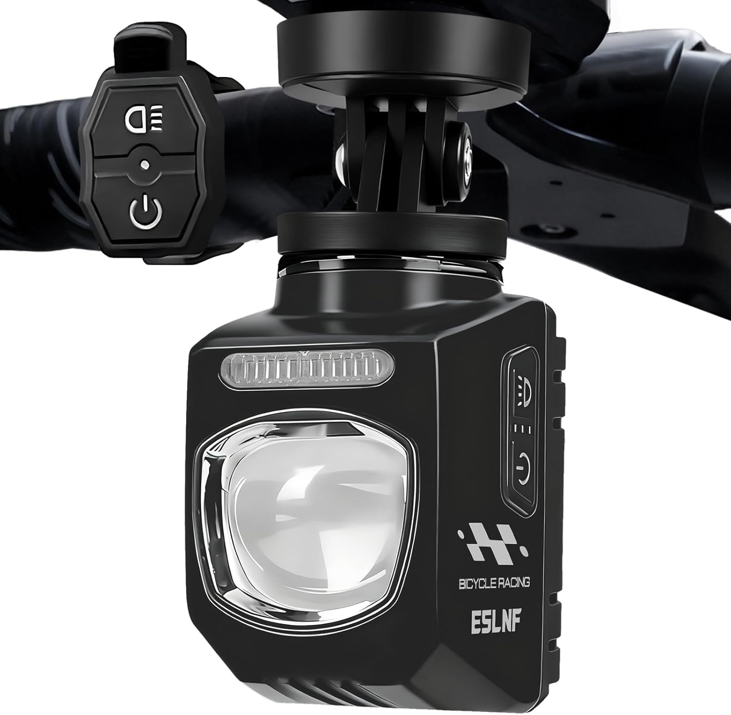 1200 Lumens Bicycle Light with Cutoff Line & Remote Control, USB Rechargeable Bike Headlight, Waterproof Aluminum Alloy Front Light for Night Riding, Long-Range Safety Light-image-29
