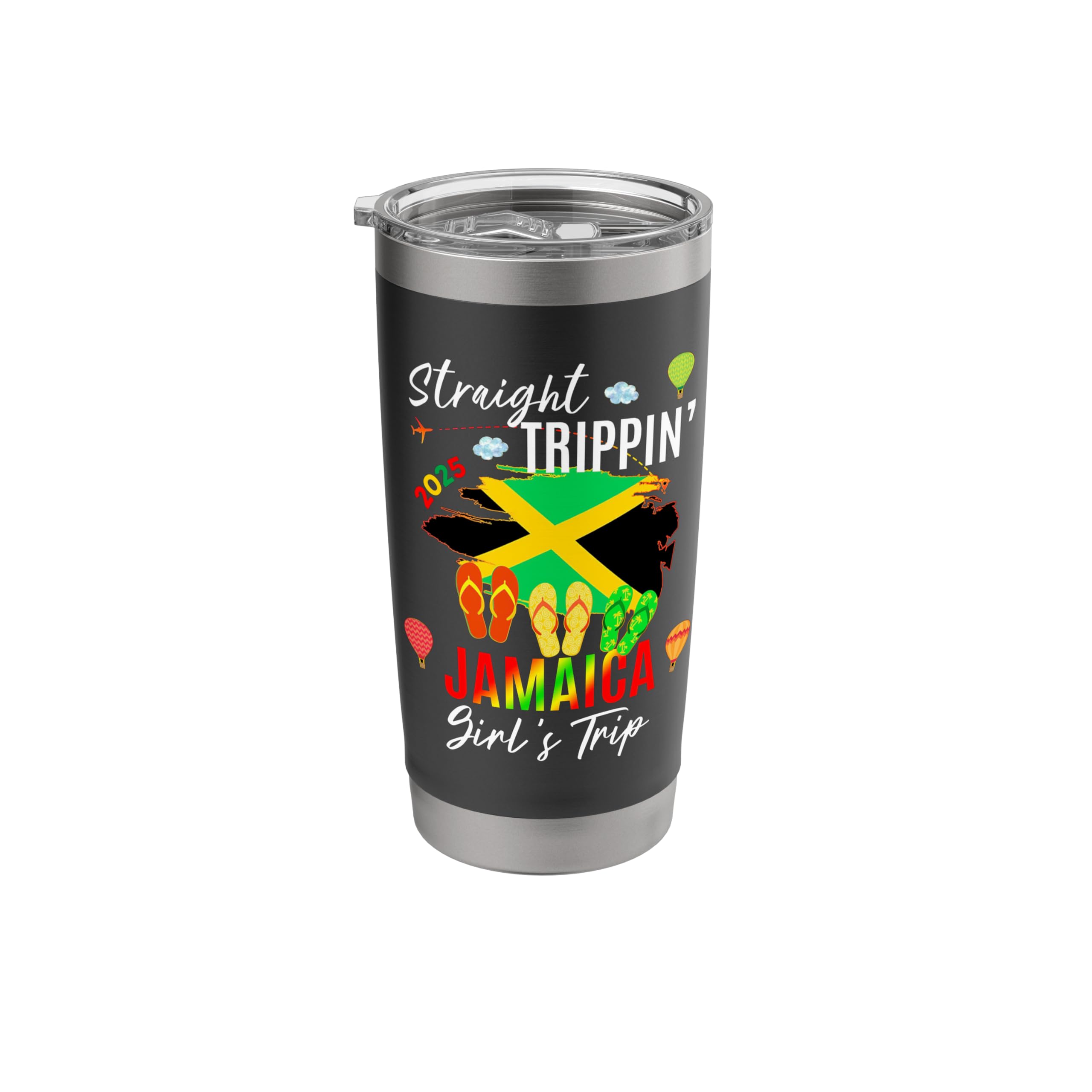 Straight Trippin' Jamaica Vacation 2025 Girls Trip Weekend Stainless Steel Insulated Tumbler