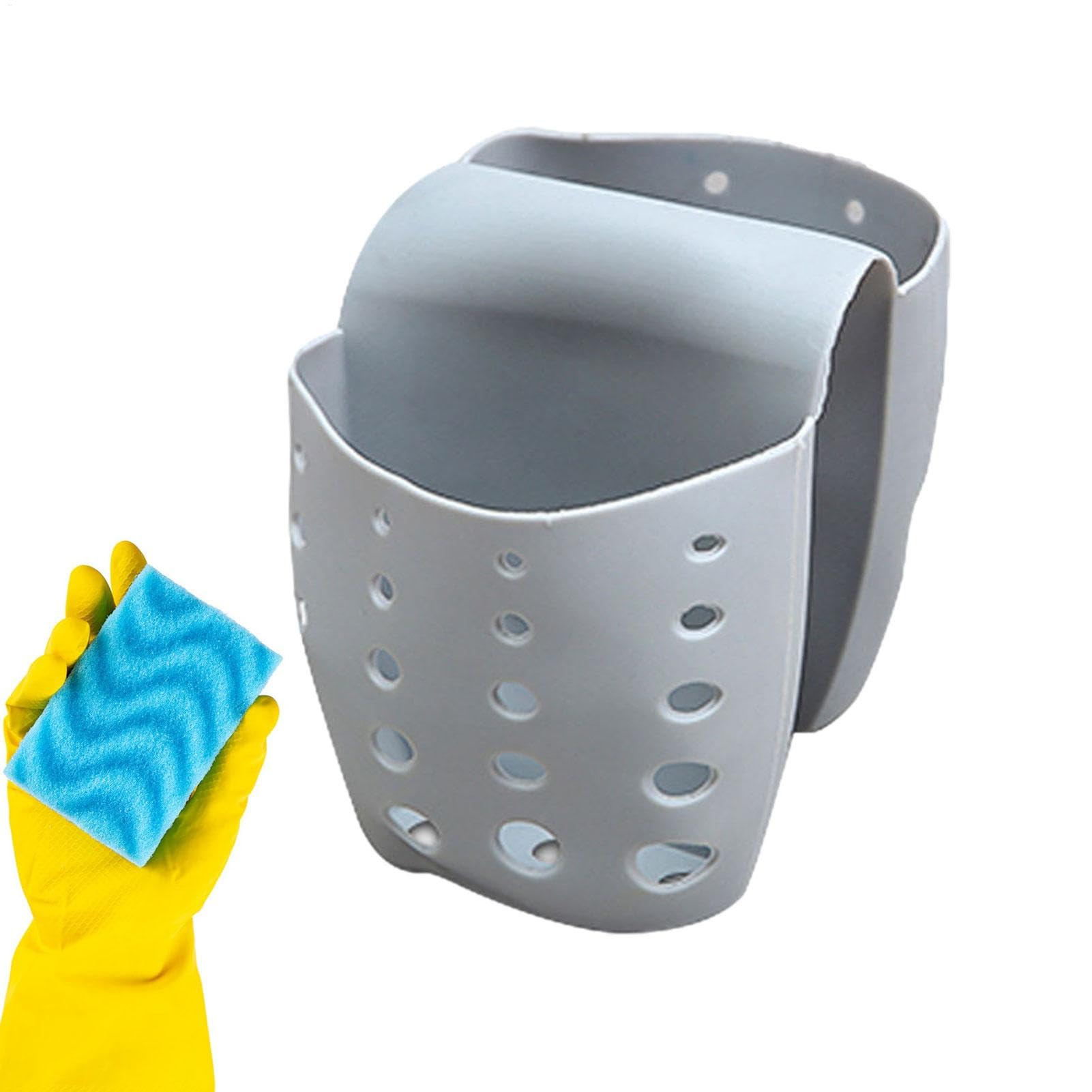 Supporto per spugna in silicio per lavello da cucina, supporto per spugna per lavandino, foro di drenaggio, sella, sella, cestello di drenaggio, cestino per drenaggio, cestino per drenaggio, doppio