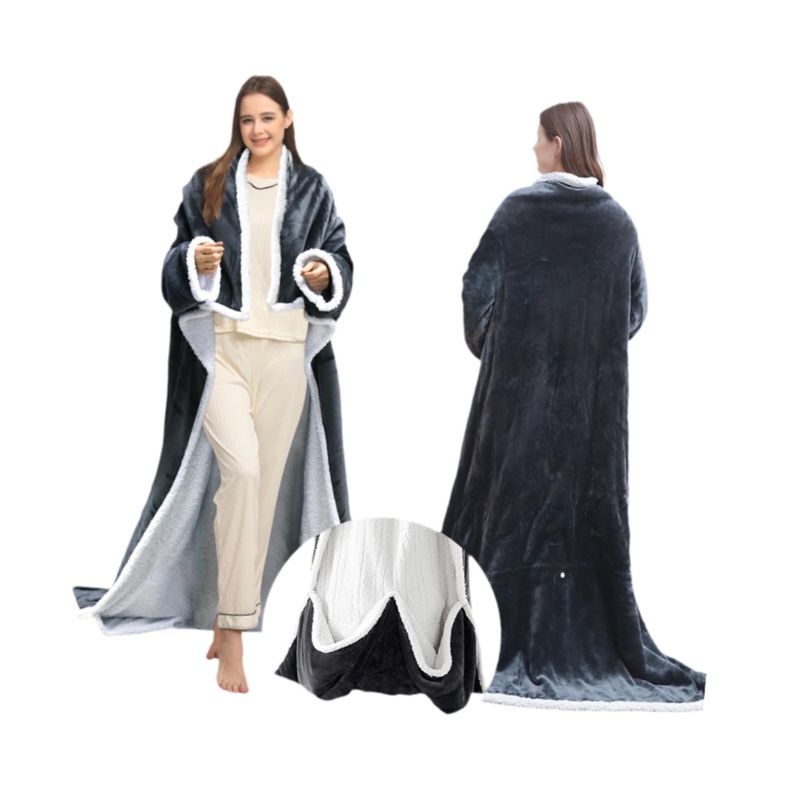 Fenteer Manta térmica portátil práctica para Proteger del Regalo Incluye Bolsillo para los pies.