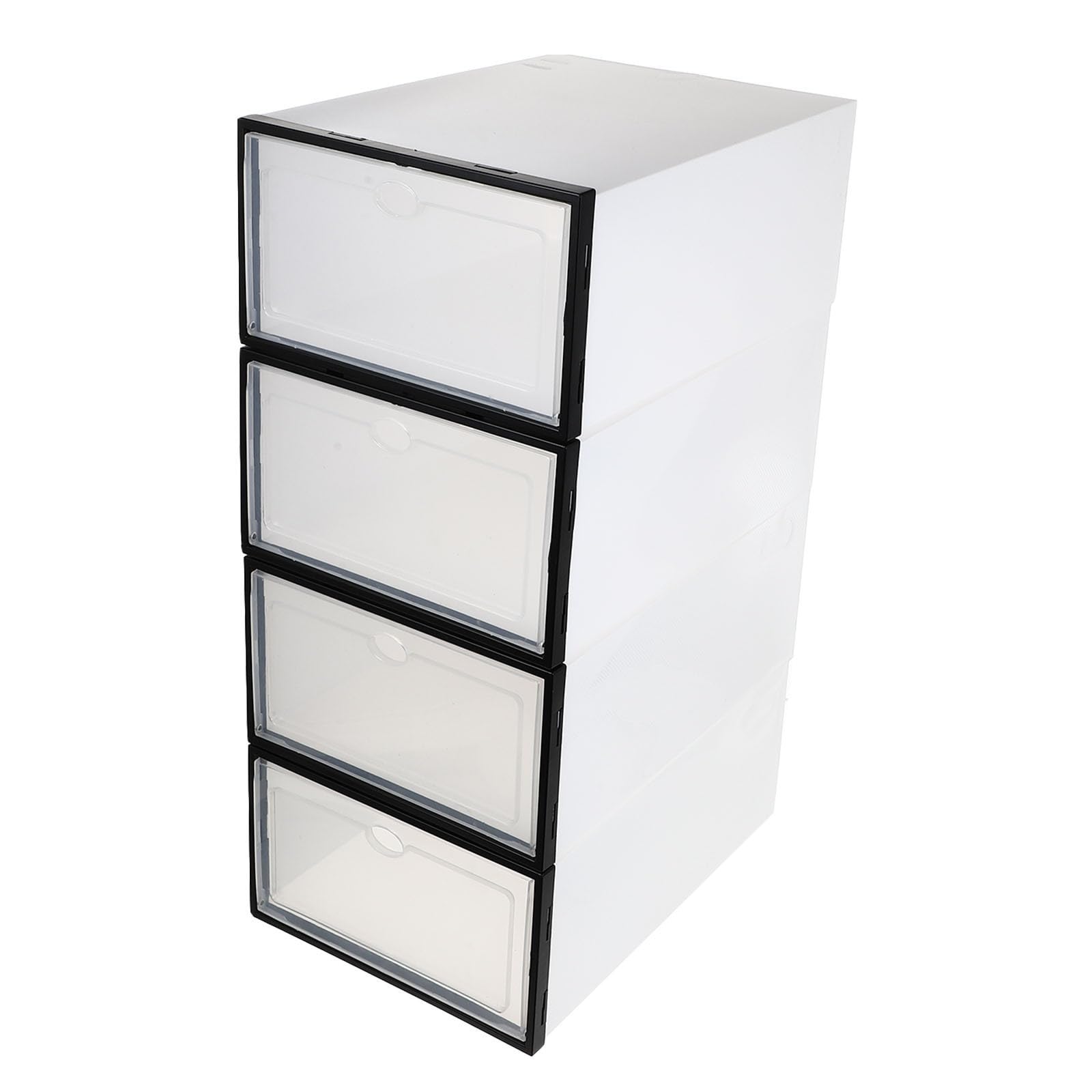 Cajas de plástico para almacenamiento doméstico de calzado en armarios y vestidores pack de 4