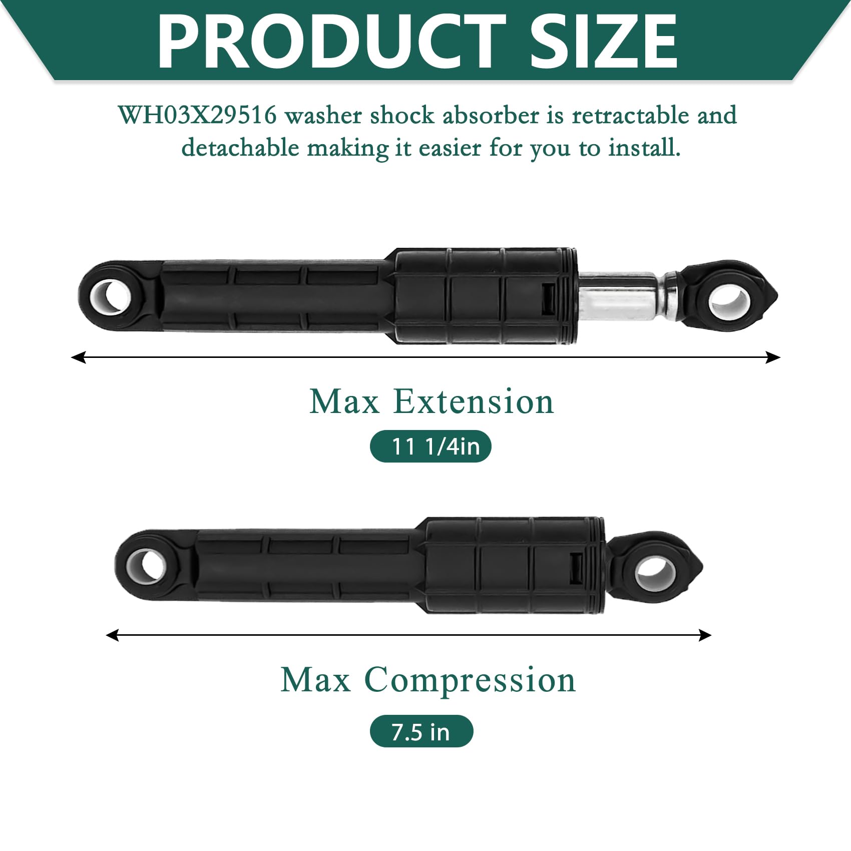 Amazon.com: REGEERE NEW WH03X29516 Washer Shock Absorbers 4PCS  