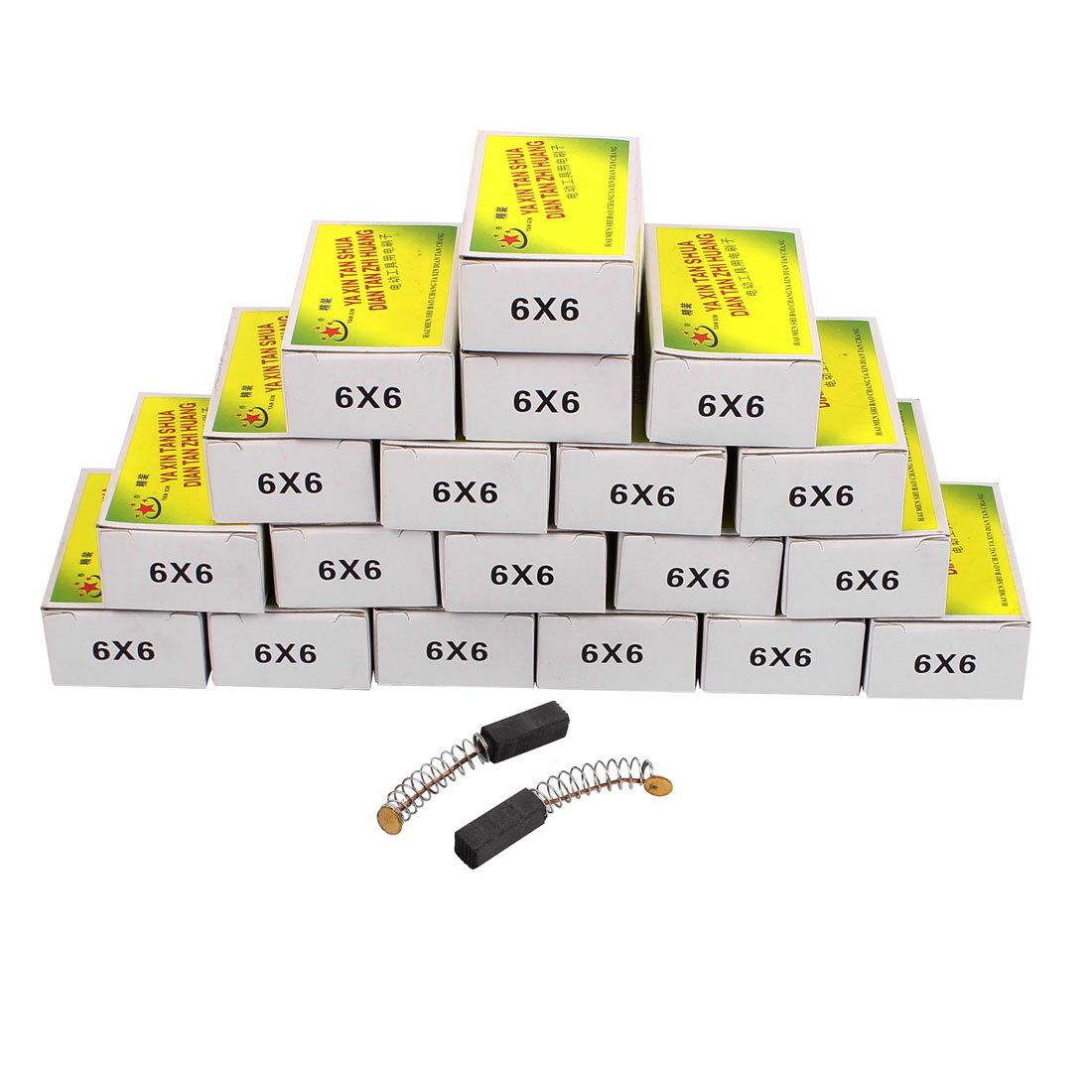 20 Pairs Carbon Brushes For Power Tools - 17x6x6mm Motor Replacement Brushes