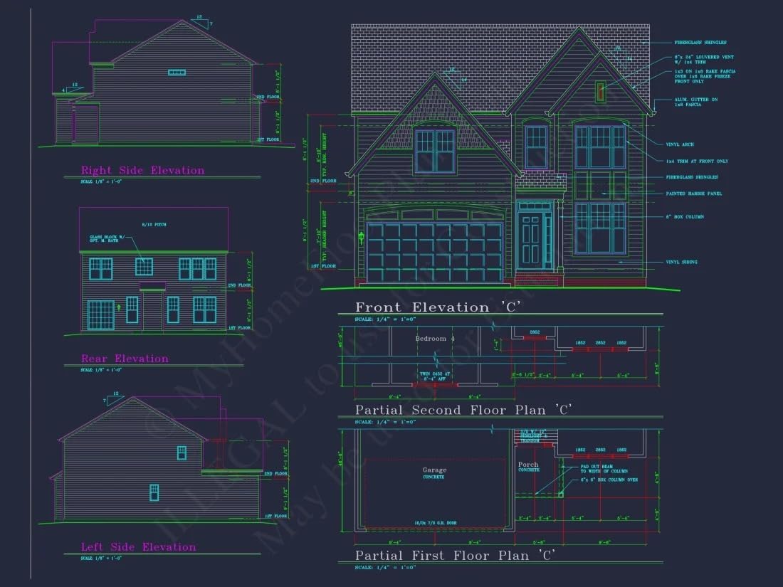 9-1880 HOUSE PLAN - Colonial Revival House Plan – 2,245 Sq Ft, 4 Bed, 2-Story