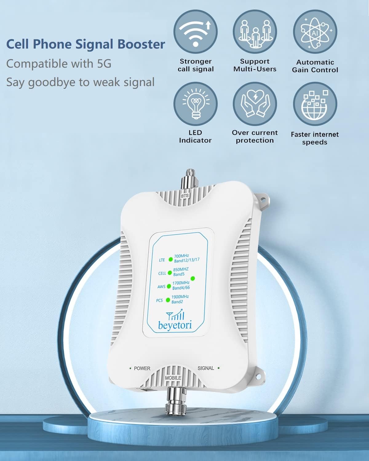 cell phone signal booster for home office up to 5000 sq ft boost 5g 4g lte data volte for all u s carriers verizon att t mobile sprint more