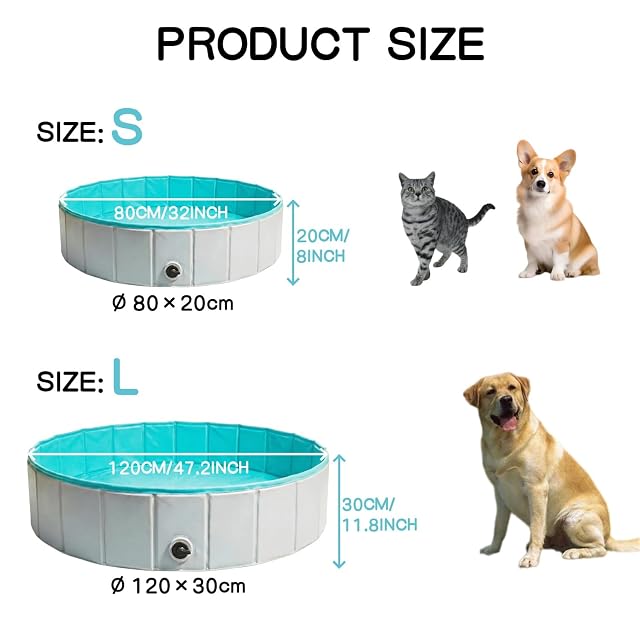 Foto 2 de 8 de VEKLIQ Piscina para Perros Grandes y Pequeños, Piscinas Plegable Rigida Antideslizante