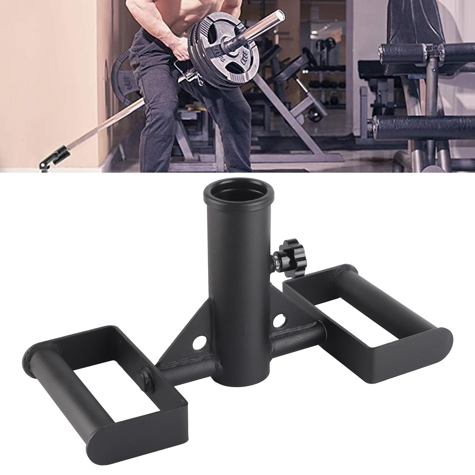 Przystawka do Wyciskania na Ramiona Wytrzymały, żelazny Rząd Drążków T do Treningu Mięśni w Domu Fitness, 1x Przystawka do Wyciskania na Ramiona, do Treningu Siłowego na Siłowni