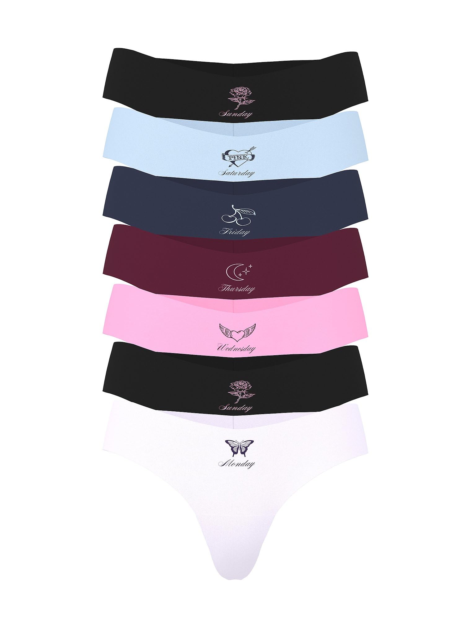 Victorias Secret PINK Womens No Show Thong Underwear Panties for Women Multi Pack XS-XXL