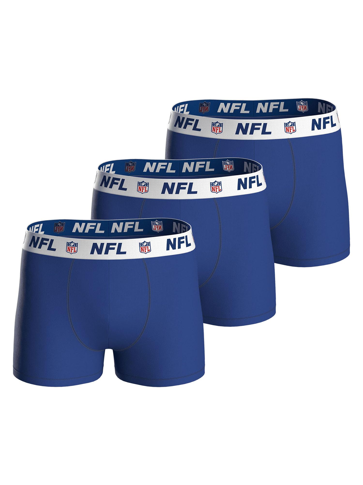 NFL Men's Shield 3pk Boxers, Navy, M EU