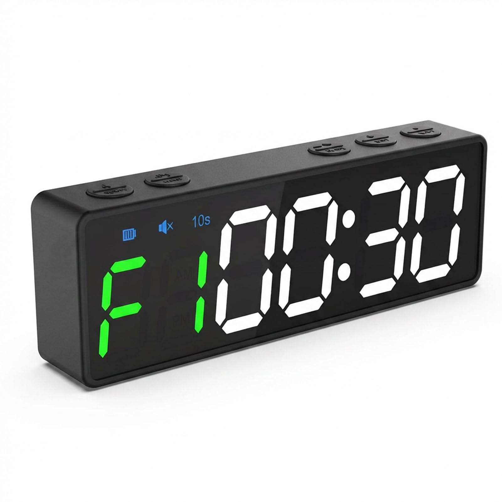 nilic Portable Gym Timer for Home Workout, Magnetic Interval Timer with 12 Modes, Rechargeable LED Countdown Clock with Built-in Powerful Battery, Loud Stopwatch with Clear Display for Garage Gym