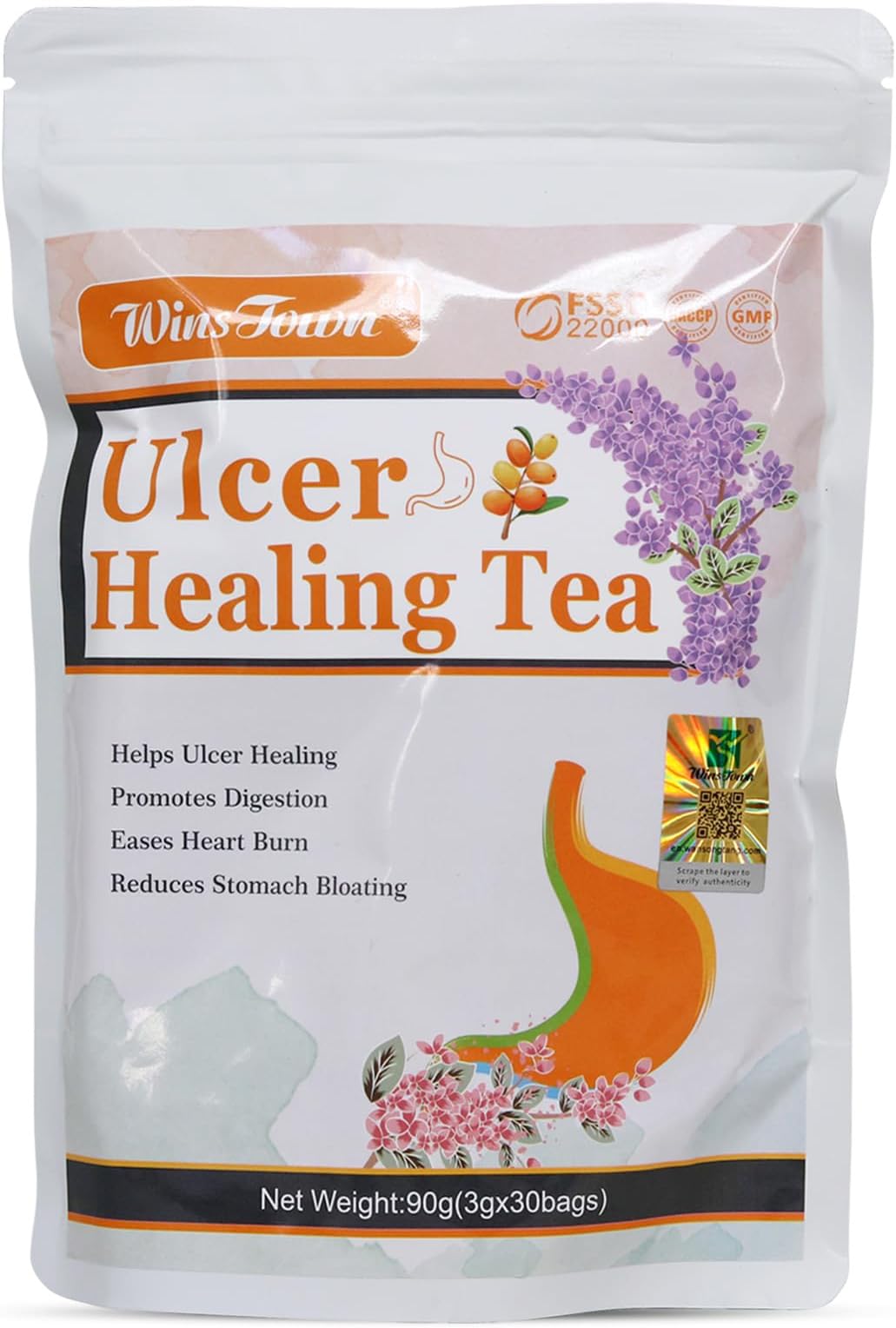 Wins Town Ulcer Healing Tea, For Truck Drivers, Office & Travel, 30 Teabags