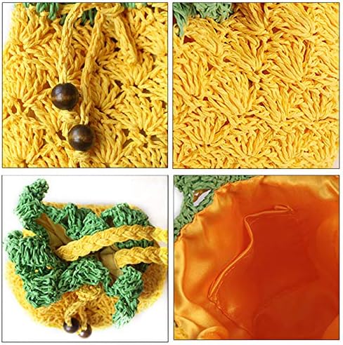 Goclothod Handbag Cute Fruit Crossbody Bag Weave Summer Beach Shoulder Bag - Image 7