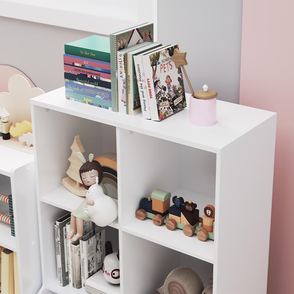 Vicco Półka dla dzieci "Conny", Biały, 65.5 x 82.5 cm | pour le rangement des jouets et des livres dans la chambre d’enfant