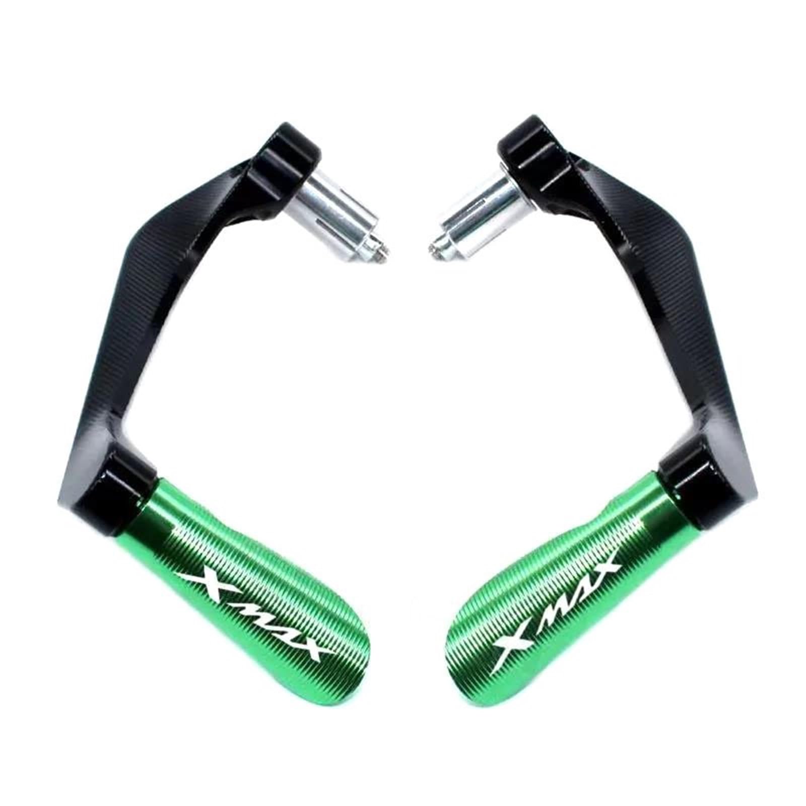 HIZORB Handguards for Y-AMAHA XMAX125, XMAX250, XMAX300, XMAX400Tech Max Motorcycle CNC Aluminum Grip, Protective Brake,Hand Protection Device(Green)