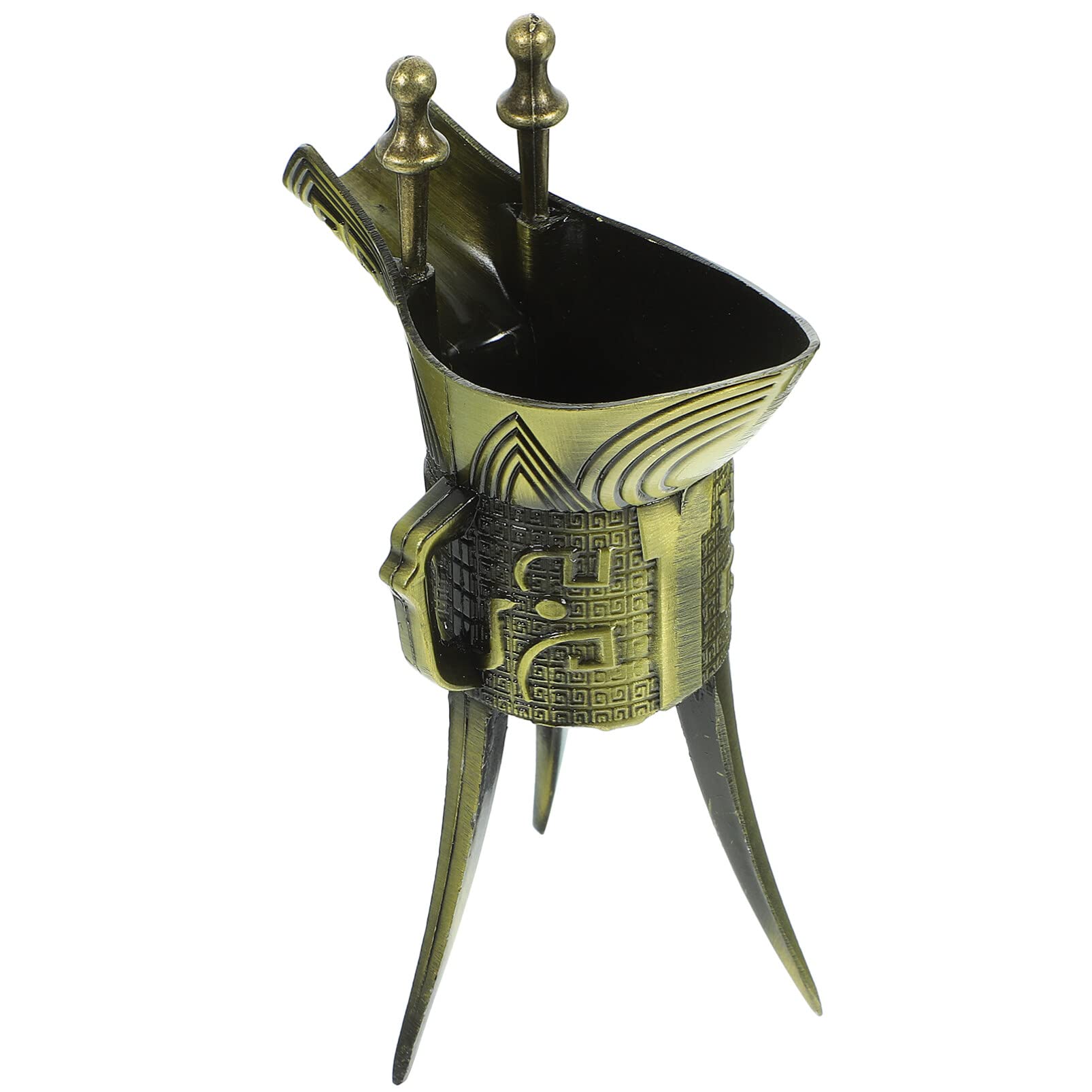 ibasenice Antique Copper Mug Shot Glasses Wine Drink Goblet Cup Bronze Drinking Vessel Alloy Bronze Jug Chalice Goblet Chalice Figurine Office Zinc Alloy Wine Set Chinese Style