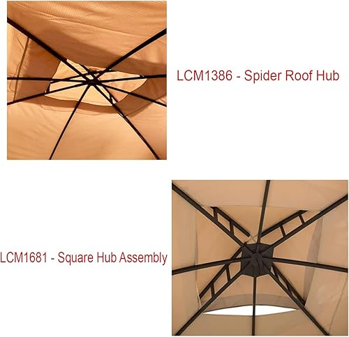 Miniatura 9 de Garden Winds Cubierta superior de repuesto compatible con The Garden Oasis A101011500 Corso Gazebo 10 x 12 - Riplock 350 Beige