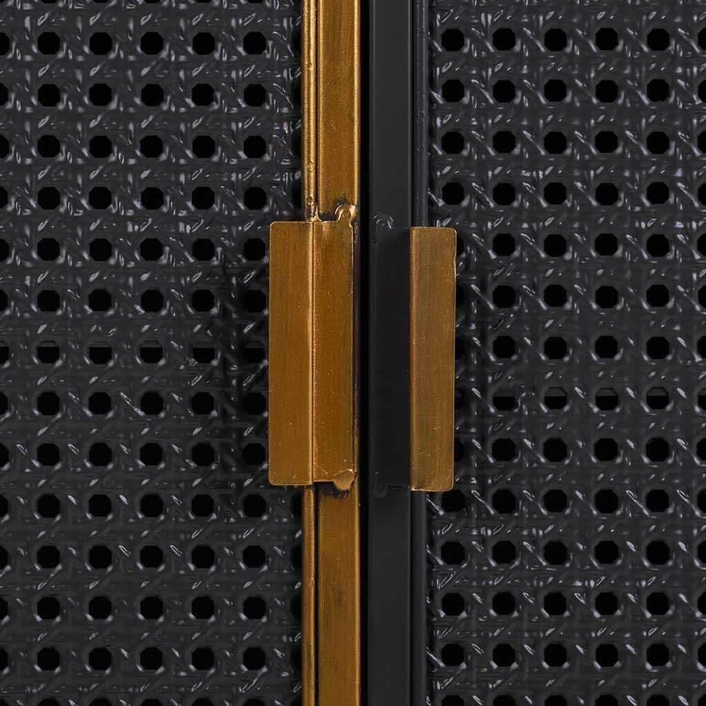 WANDERLUST DECO Aparador de Metal y Madera 3 puertas 118x38x58,5h cm