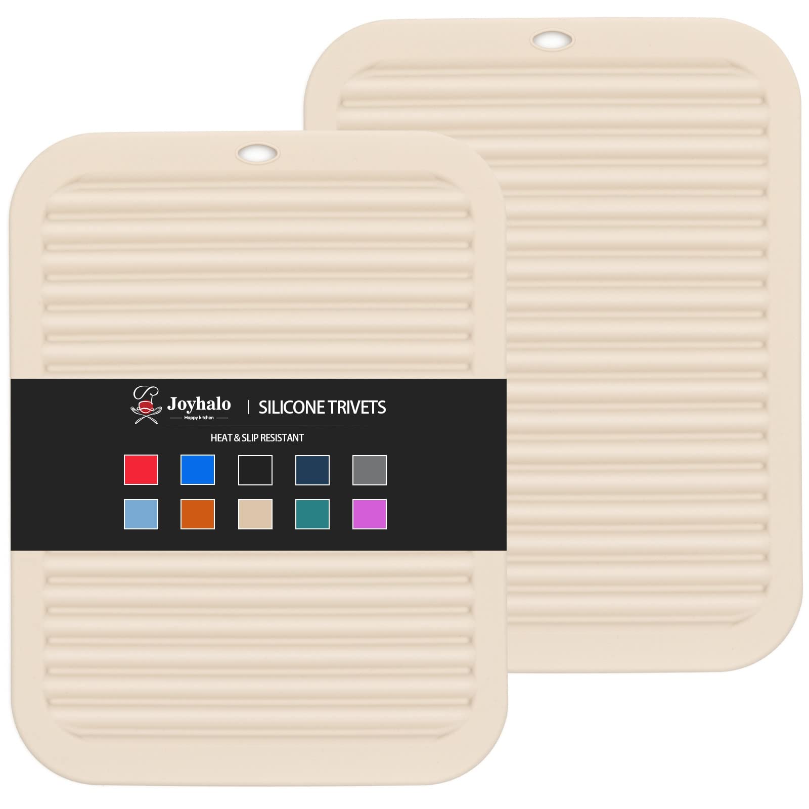 Joyhalo 2 Pack Square Trivets for Hot Dishes