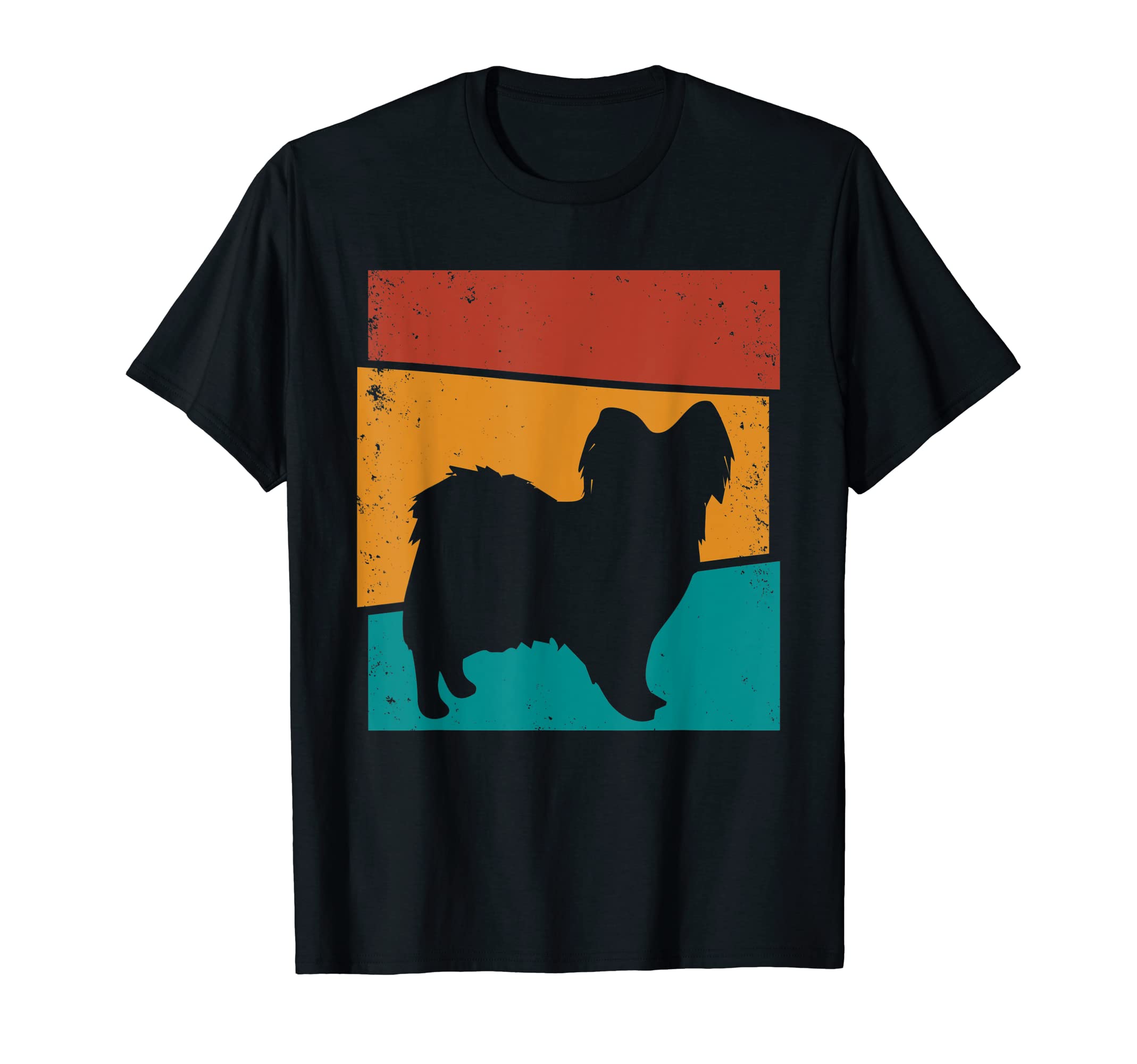 Retro Papillon Dog I Papillon Art I Papillon Dog T-Shirt