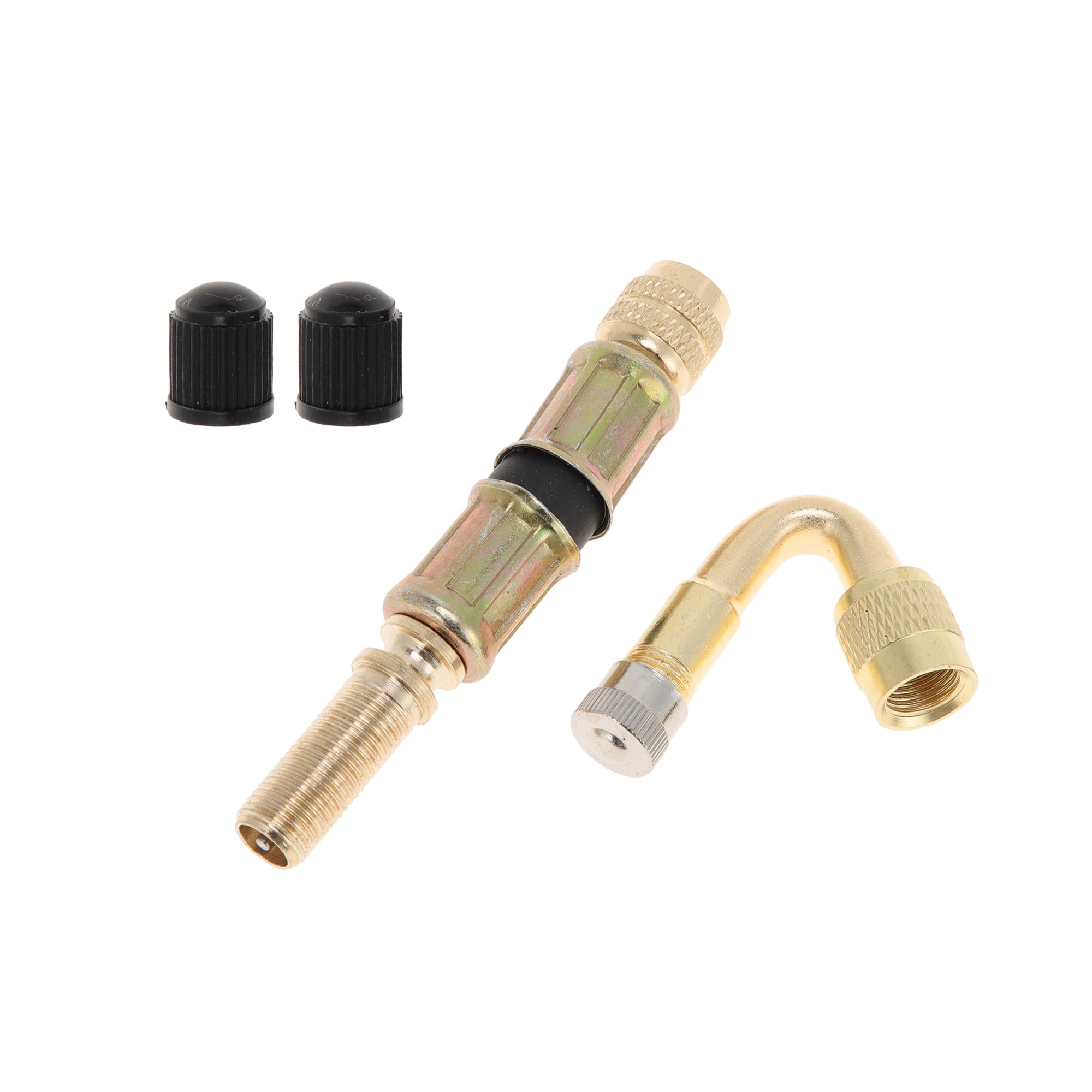 Motoforti 1set 45 Degree Copper Tire Valve Extension with Flexible Plastic 75mm Tyre Valve Inflation Adapter for Car Motorcycle RV Truck Bike
