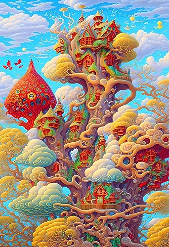 Poster sur toile cabane dans les arbres sans cadre 58x90 cm SERENDIPITP
