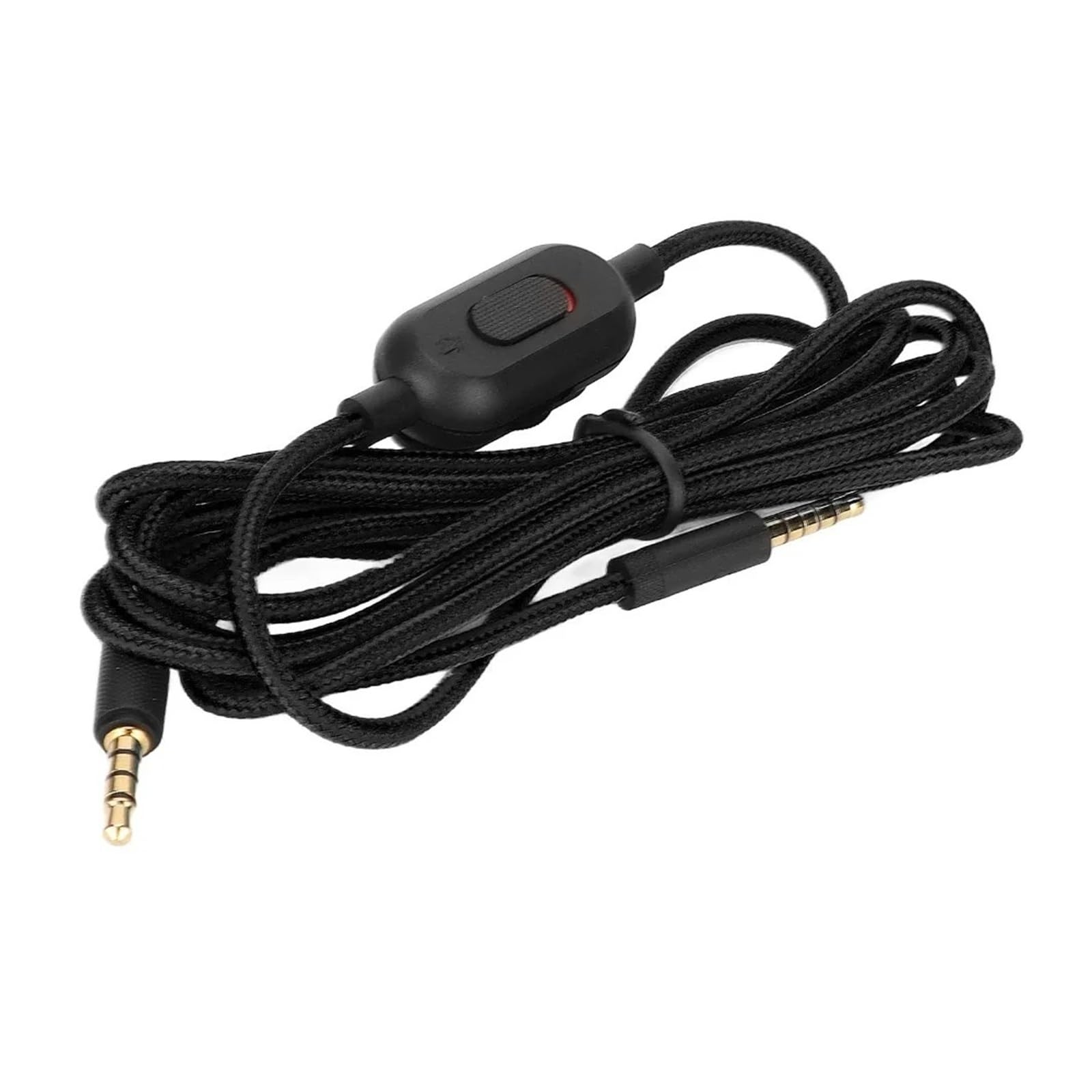 3,5 mm do 3,5 mm gamingowy zestaw słuchawkowy kabel Plug and Play pleciony kabel zamienny z regulacją głośności wyciszeniem do Logitech G Pro G Pro X G433 G233 (czarny)