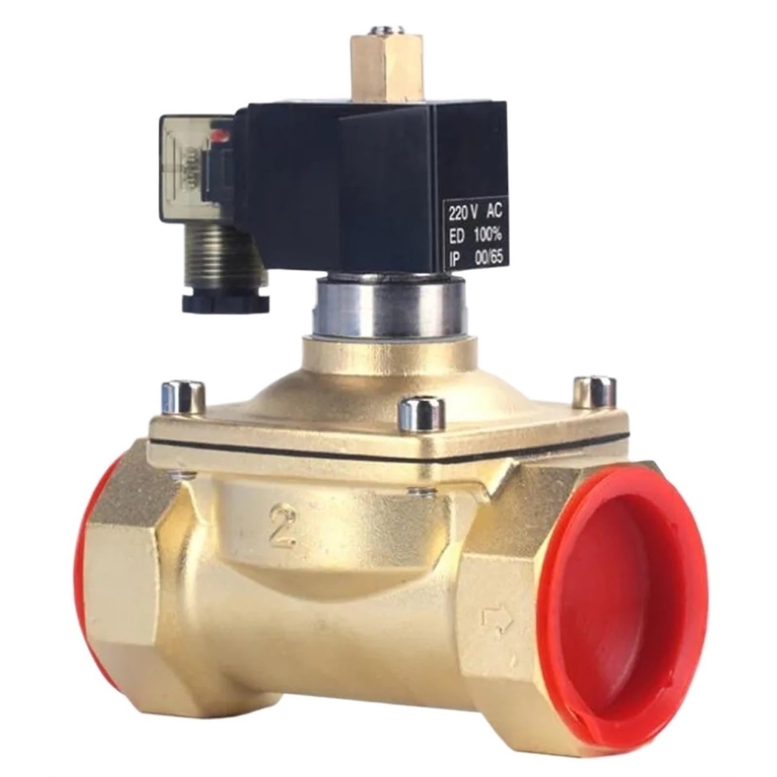 Électrovanne DN50 haute performance IP65 pour fluides jusqu'à 120°C