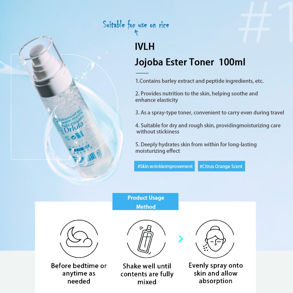 3-in-1 Anti-Falten Pflege Set - 1 Jojoba Esters Toner & 1 Centella Toner & 1 Anti-Falten Gesichtscreme - Anti-Falten Routine - Reiseessentials - Selbstfürsorge - Koreanische Schönheit
