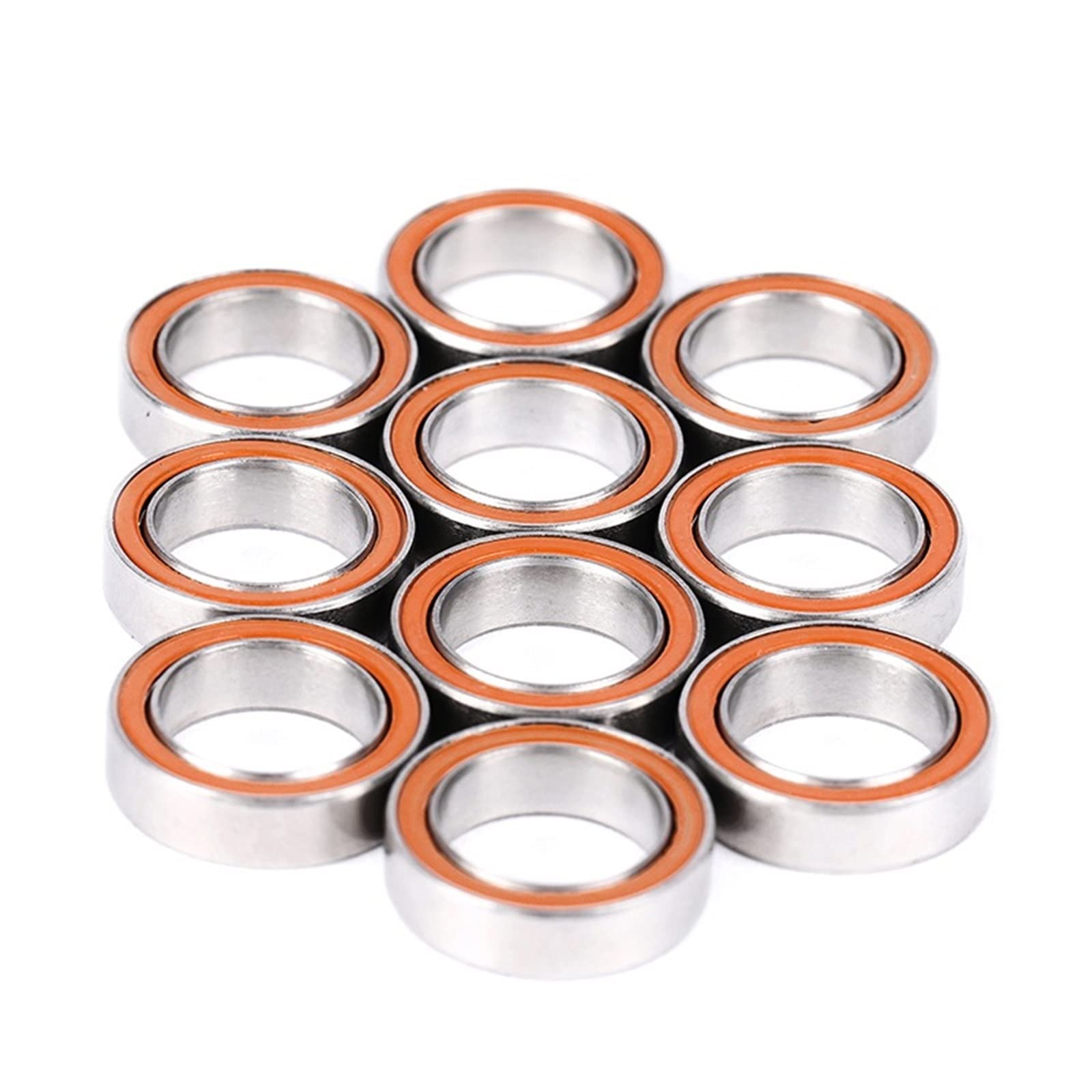 Industrial Bearings 10 Uds 10x15x4 S 6700 2RS CB rodamiento de bolas de cerámica híbrido de acero inoxidable sin grasa de giro rápido for Ball Bearing Skate Bearings