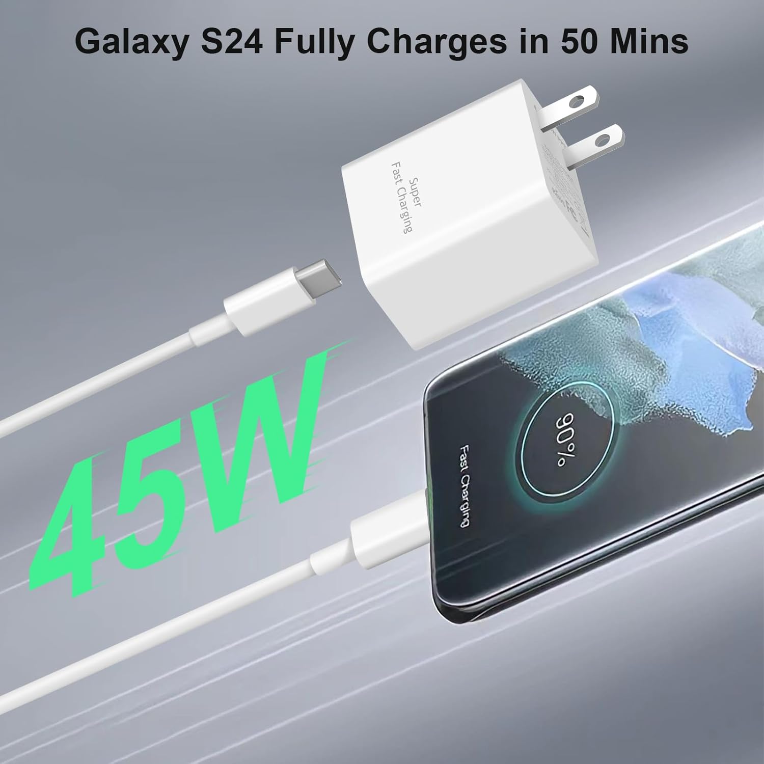 iPhone 17 16 15 Charger Fast Charging,45W USB C Fast Charger Block Dual Port with 10FT Type C Cable Cord for iPhone 17/17 Pro/17 Pro Max/16 Pro Max/16 Pro/16/16 Plus, 15 Pro Max/15 Pro/15（White）