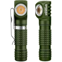 Mankerlight E02 III Green Version 519A-V1 4000K High CRI R9080 Direct Angle Flashlight/Headlamp,400 Lumens with Magnetic Tail & Clip