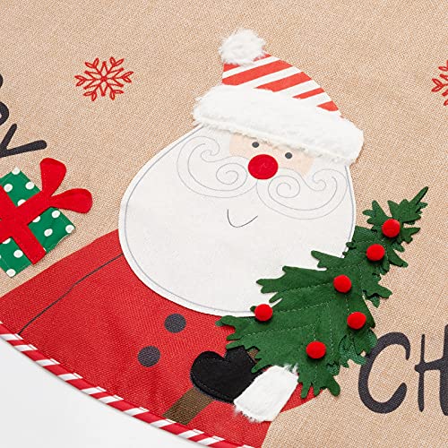 42.5 Inch Christmas Tree Skirt Decoration Xmas Large Tree Skirts Mat For Holiday Party Ornaments #TOP2