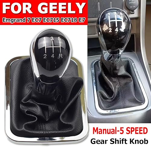 Miniatura 3 de Hacreyatu Pomo de palanca de cambios Pomo de cambio Bota para Geely Emgrand 7 EC7 EC715 EC718 E7