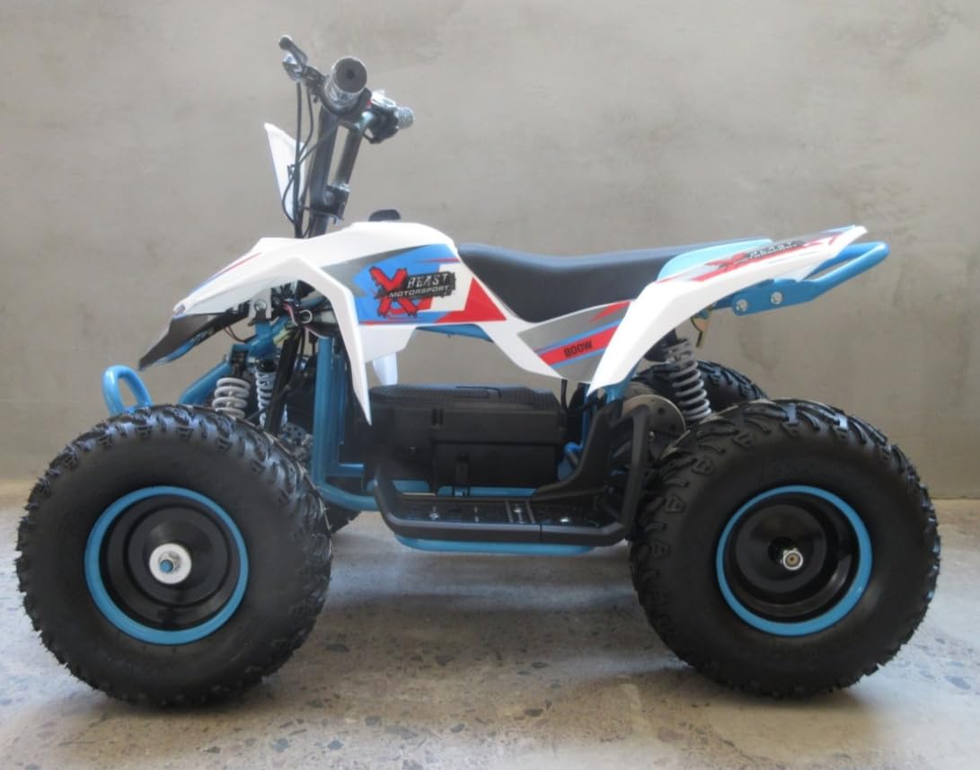 Mini quad électrique 36 V X BEAST MOTORSPORT 800 W pour enfants Bleu ciel