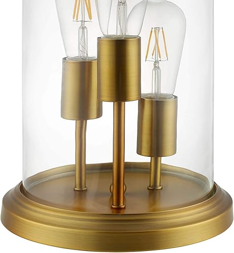 Miniatura 3 de Modway Admiration - Lámpara de mesa auxiliar de latón vintage de metal y vidrio