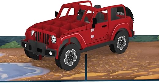 Off-road Vehicle Pop Up Card, Pop up Birthday Card for Men, Father’s Day Card, Birthday Card for Son, Dad, Boyfriend