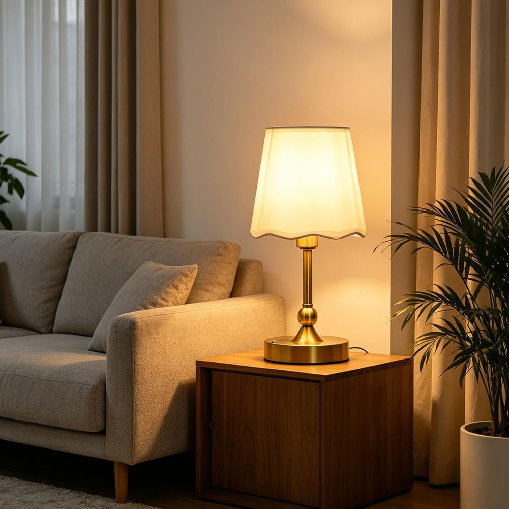 Lámpara de Mesa a Pilas Inalámbrica Táctil LED Recargable Lámpara de Mesita
