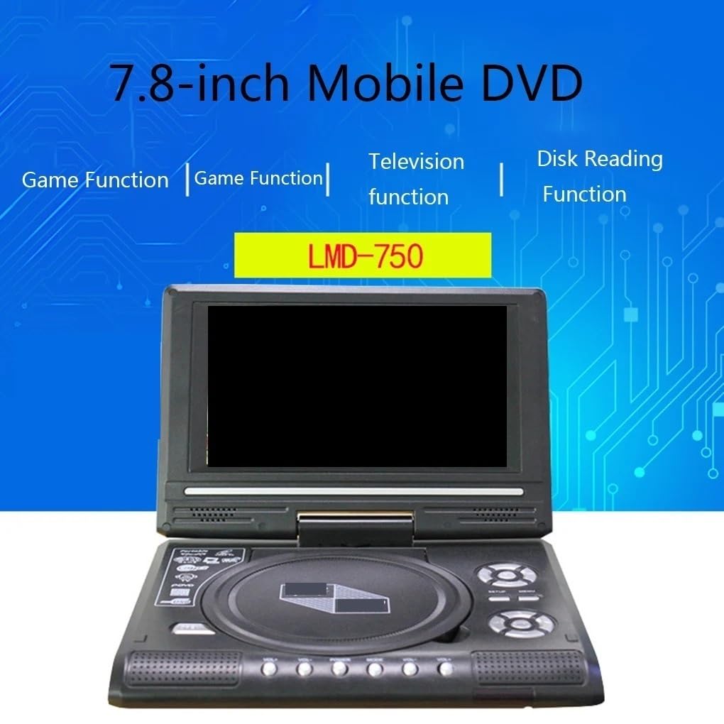 Lettore DVD Portatile, Lettore DVD portatile da viaggio video HD con schermo rotazione di 270 gradi telecomando