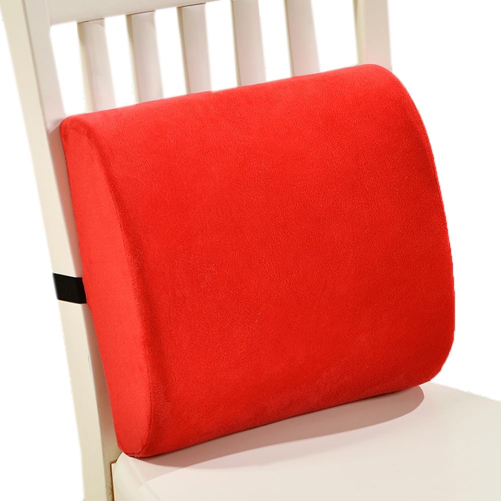 Tingting's Dream Memory Foam Plush Lumbar Pillow Office Chair Rest Back Pillow Car Lumbar Support Cushion Rest Chair Waist Pillow (Blue, 33×32×10CM/12.99"×12.6"×3.94")
