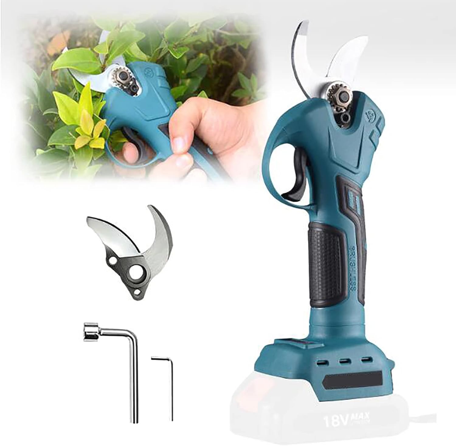IONDA Elektrische Gartenschere Schnurlose Astschere Tragbare