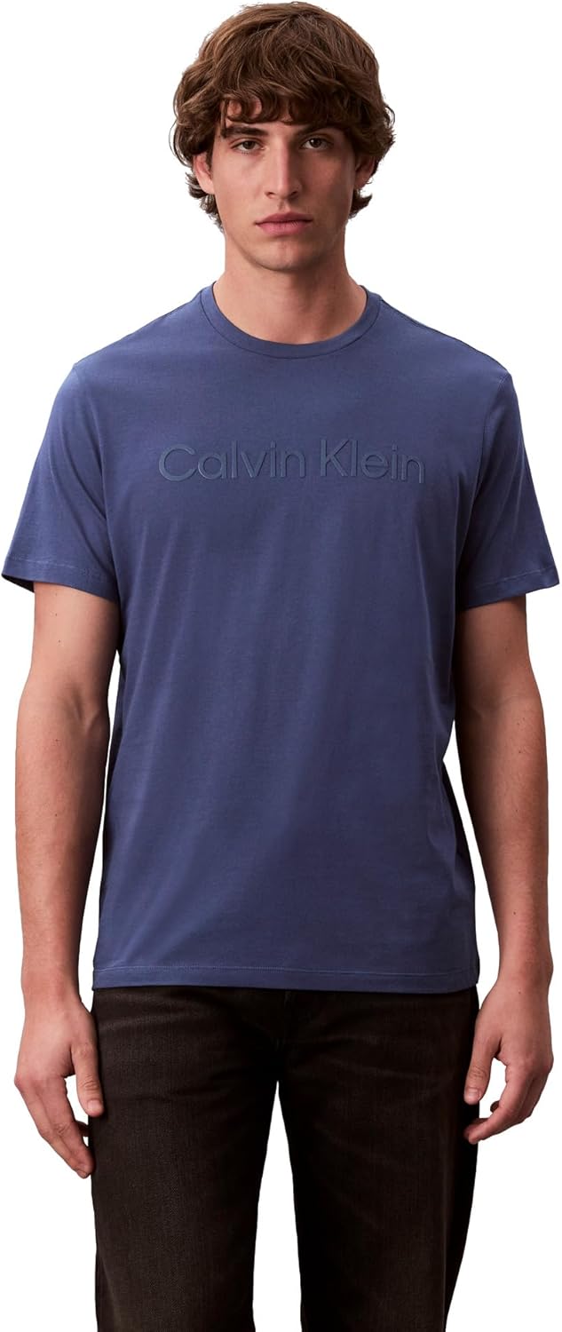 Calvin Klein Men's Relaxed Fit CK Logo Crewneck T-Shirt