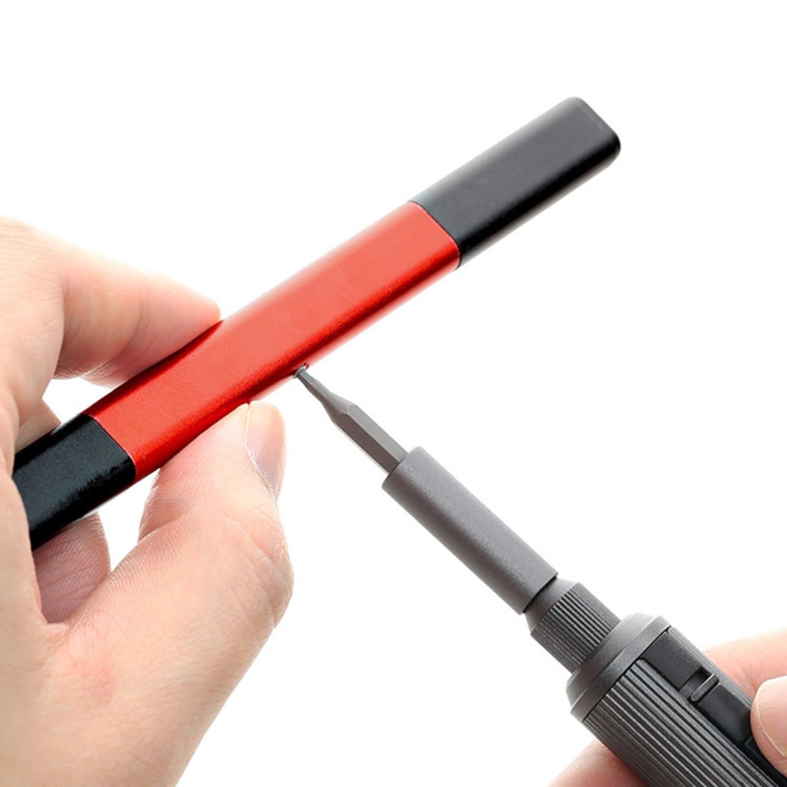 Set di trapano elettrico a mano con punte in metallo duro e accessori per smerigliatura, mandrino magnetico a doppia modalità, batteria ricaricabile USB-C da 1200 mAh, corpo in lega