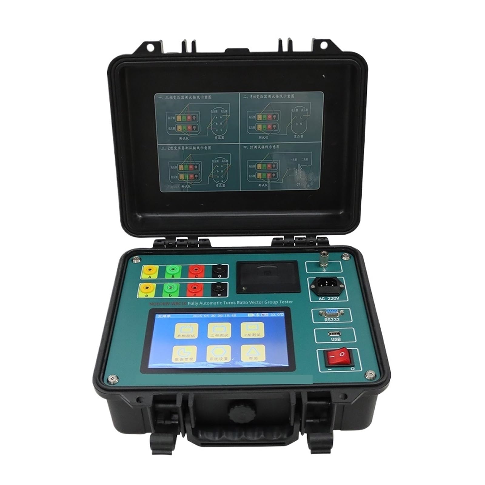 Tester di carico elettronico, WBC10 TTR Equipo De Prueba Trasformatore ad alta precisione trasforma il tester del rapporto Tester automatico del trasformatore TTR