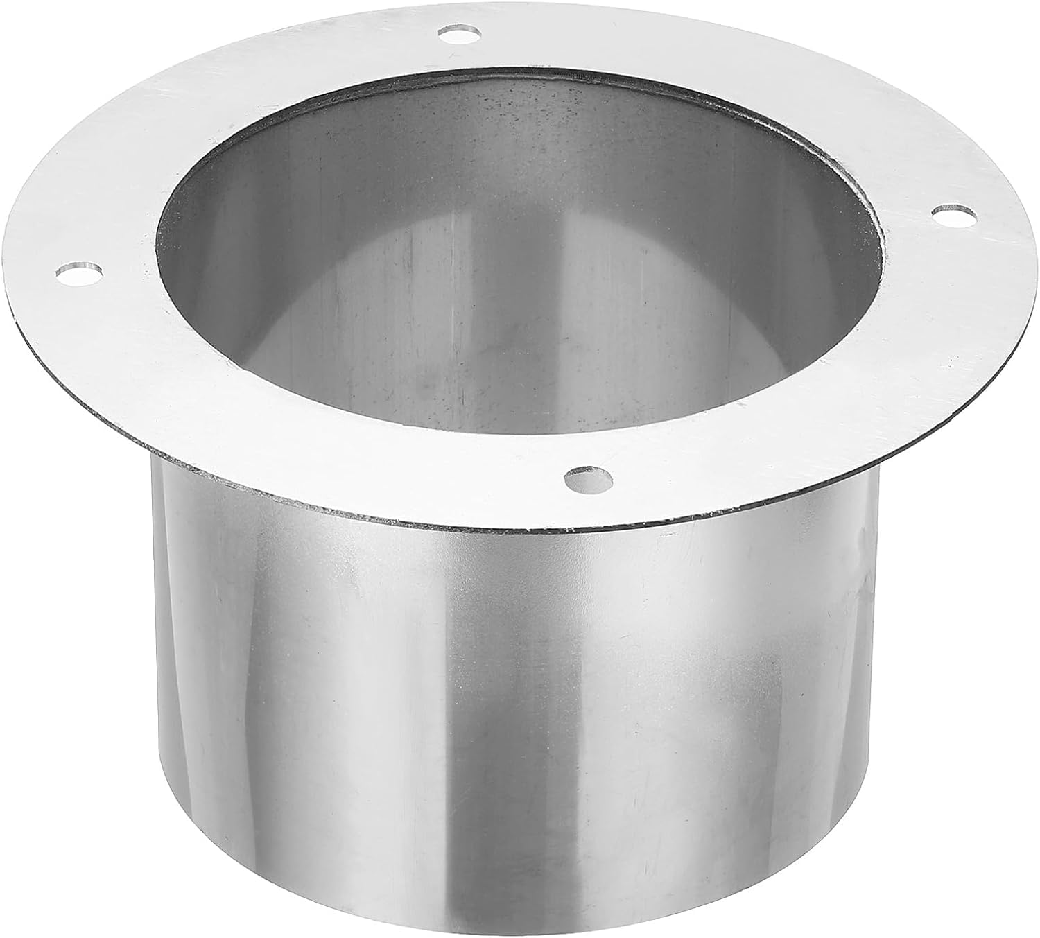 Brida de conector de conducto de acero inoxidable de 3,5 pulgadas, collar de manguera de escape recto for ventilación HVAC, secadora, ventilador de baño, campana extractora(5 Inch)