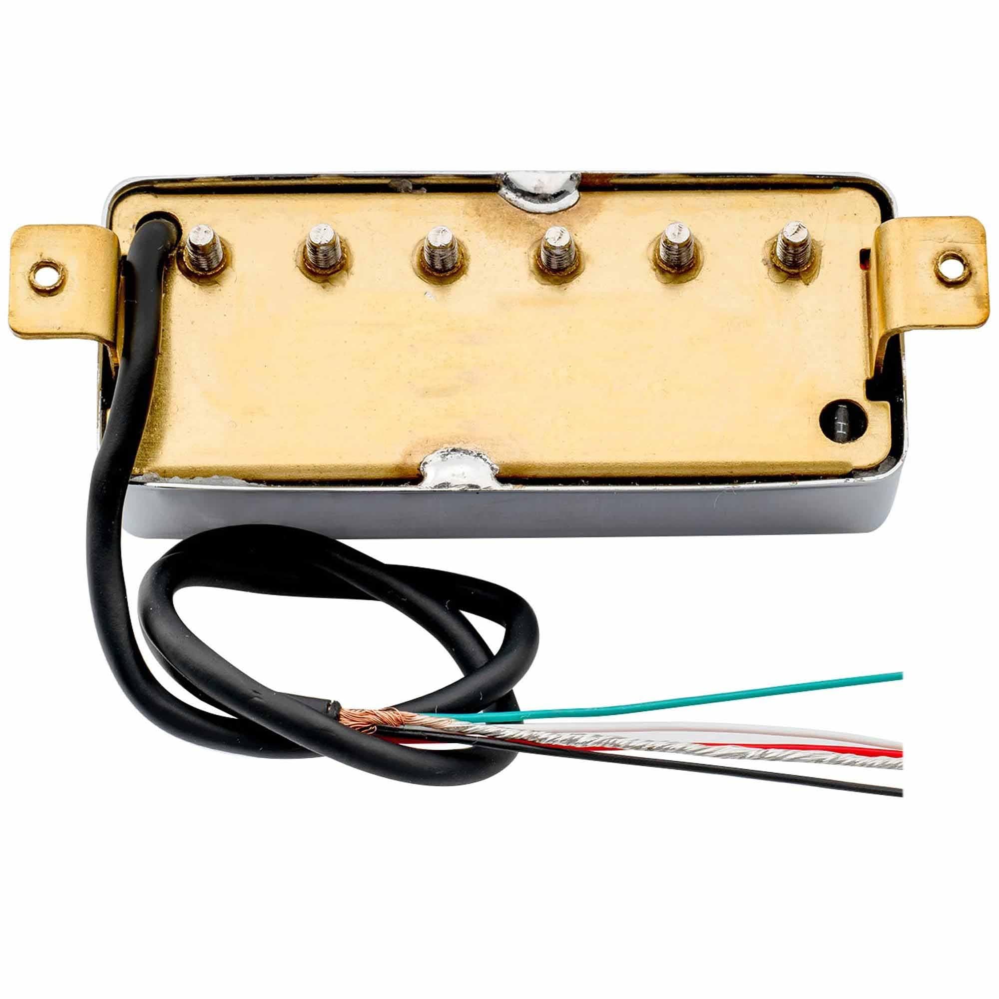 Repuestos Para Pastillas De Guitarra Pastilla Eléctrica Mini Humbucker Cubierta De Alnico 5 | 1 pastilla de puente de guitarra cromada, puente cromado