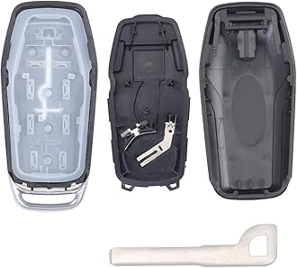 Remote Key Fob Case Shell Cover Replacement for Ford Edge/Explorer/Fusion/Mustang for Lincoln MKZ/MKC/MKX(FCC ID:M3N-A2C31243300 P/N:164-R7989) 5 Buttons,Just A Key Shell