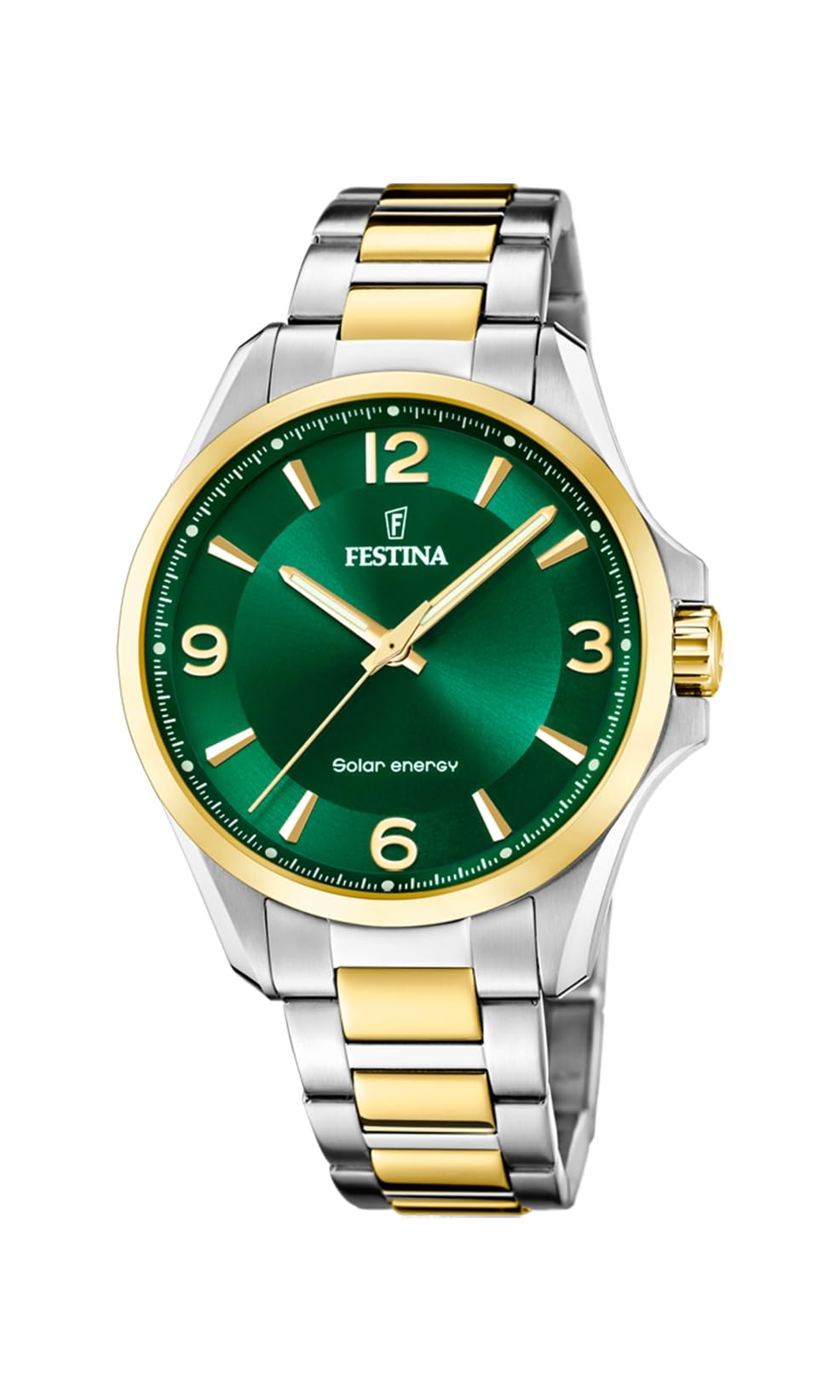 Festina Orologio Uomo Solar in Acciaio Inossidabile 316l Multicolore | Vetro Minerale ad Alta Resistenza, Impermeabile 5 ATM F20657/3 Solar Energy